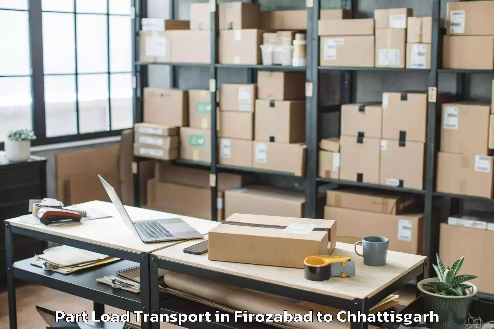 Hassle-Free Firozabad to Manendragarh Part Load Transport